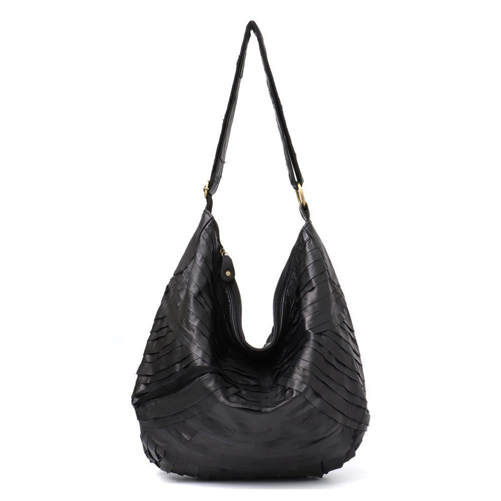 Large Vintage Shoulder Bags For Women Genuine Sheep Leather-Maas