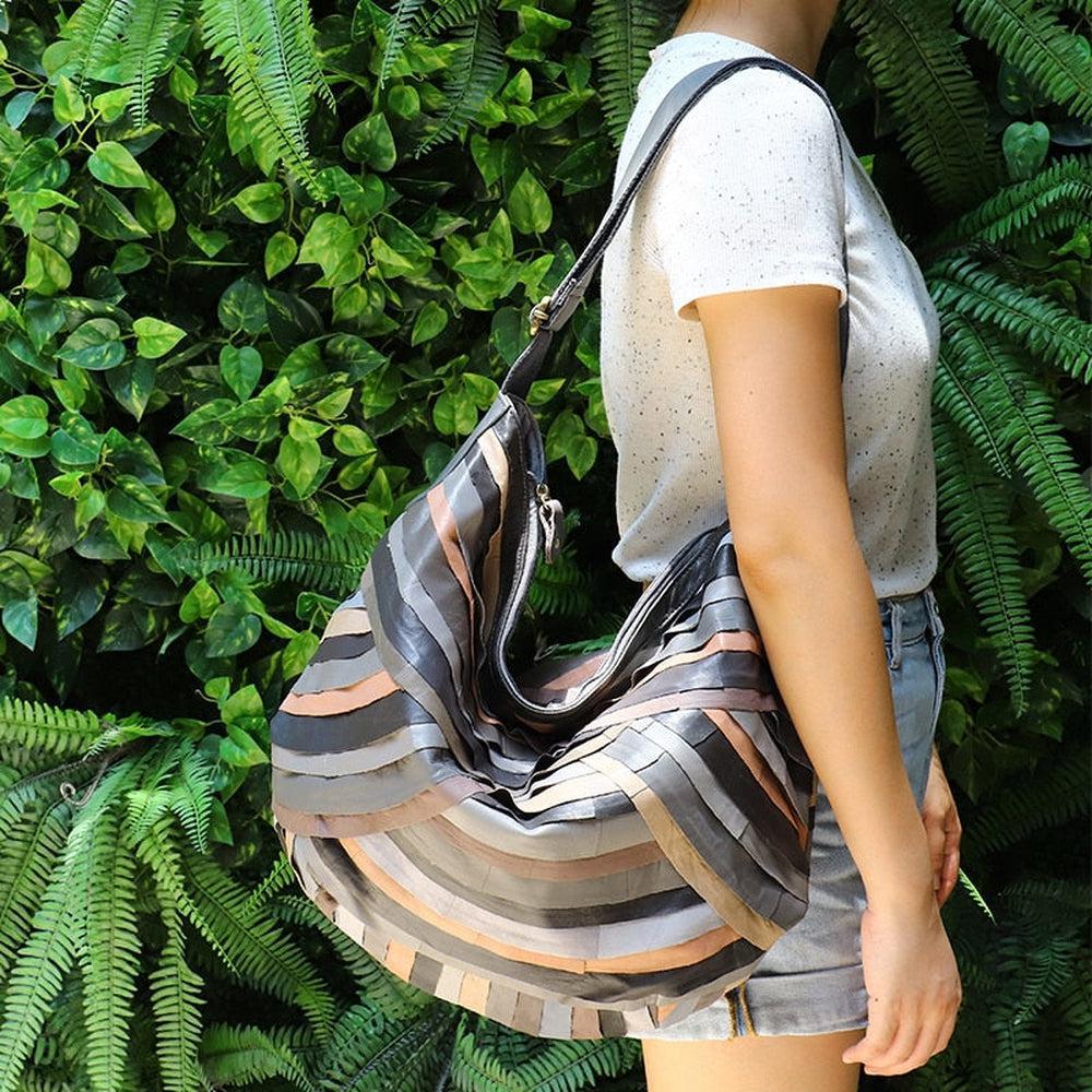 Large Vintage Shoulder Bags For Women Genuine Sheep Leather-Maas