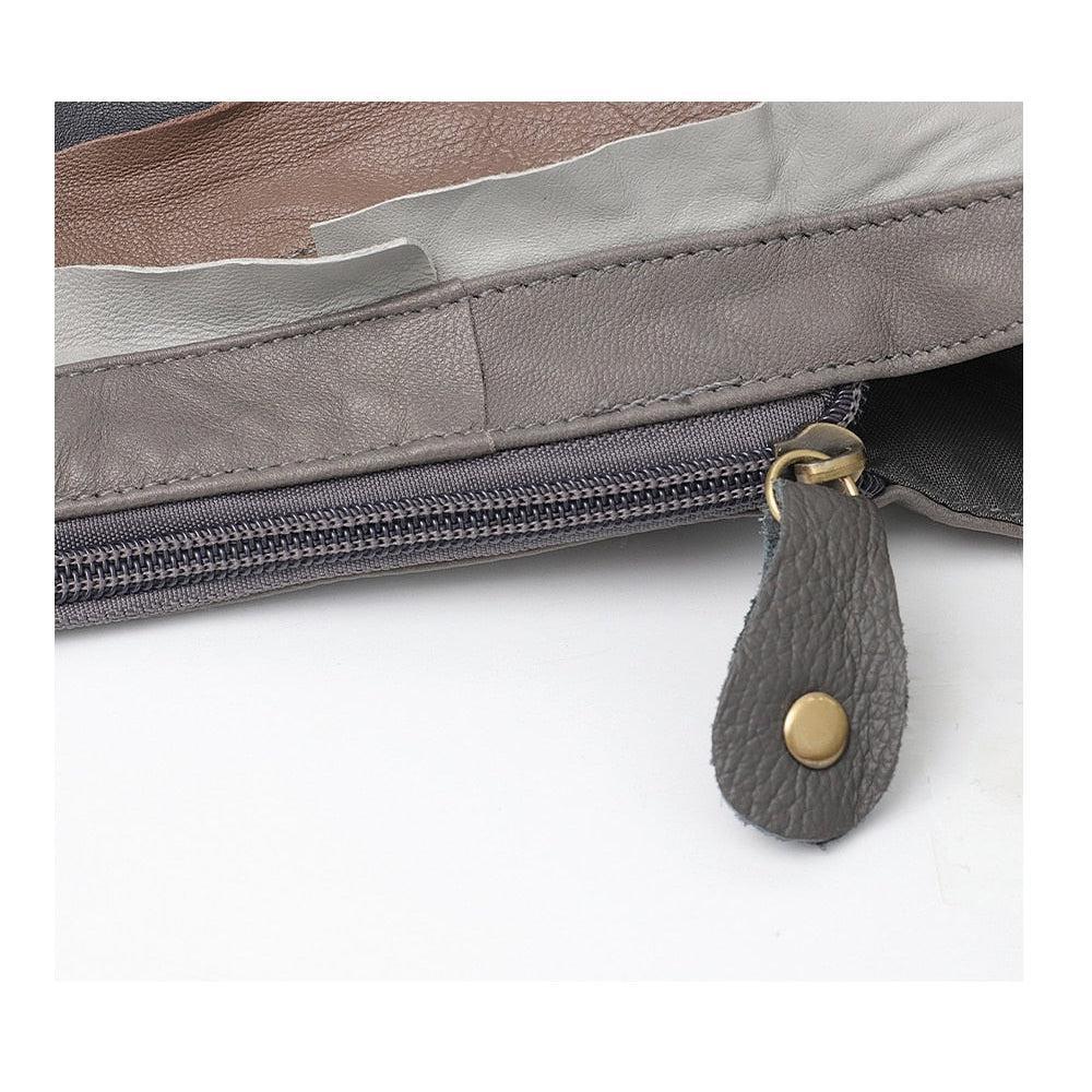 Large Vintage Shoulder Bags For Women Genuine Sheep Leather-Maas