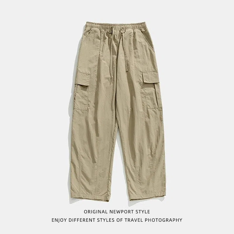 Men's New Multi-Pocket Cargo Pants Casual Straight Trousers-Maas