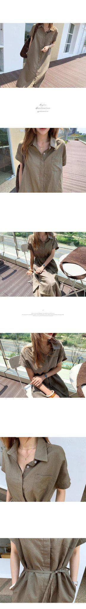 Shirt Dress Long Vintage Maxi Oversize Beach Casual-Maas