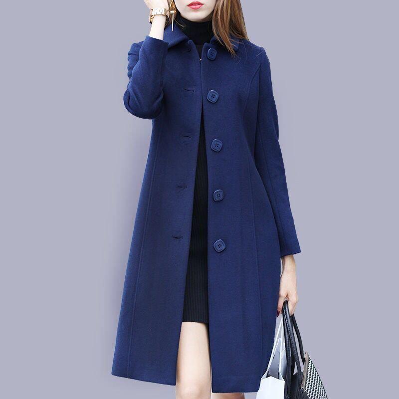 Winter Women's Coat Turn-down Collar Elegant Plus Size Casual Warm Jacket-Maas