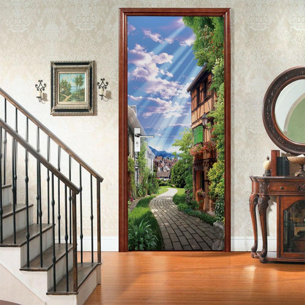 Landscape Door Stickers Removable-Maas