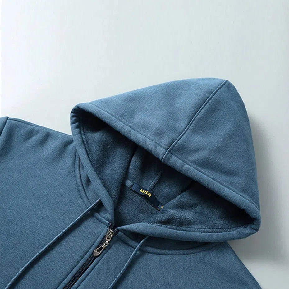 Men's Hoodie Fleece Solid Color Big Size-Maas