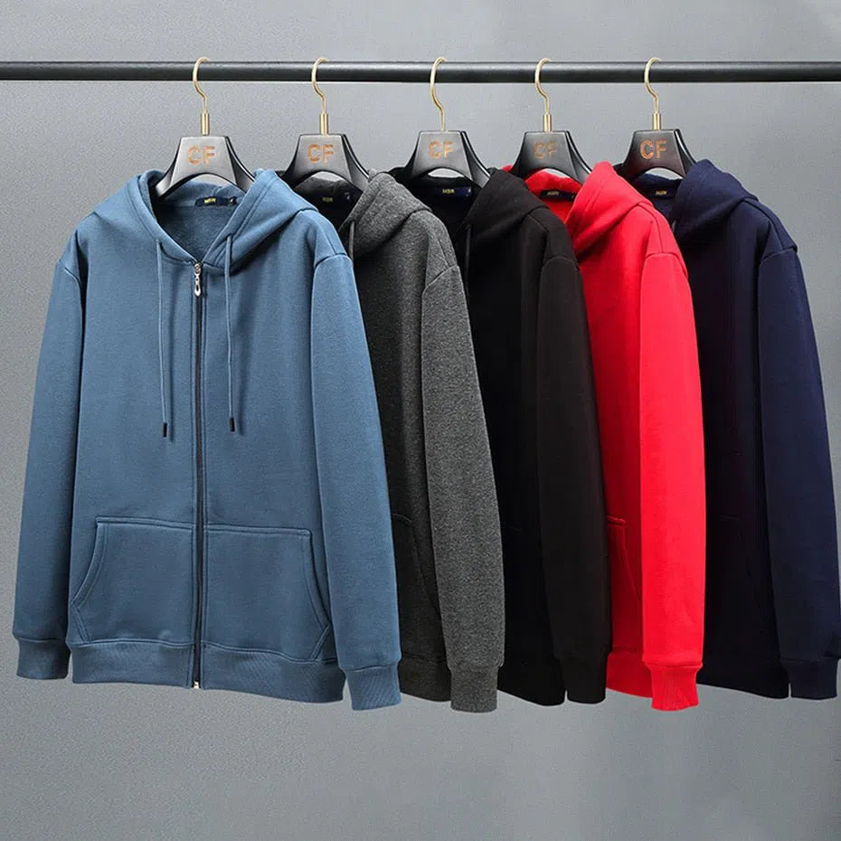 Men's Hoodie Fleece Solid Color Big Size-Maas