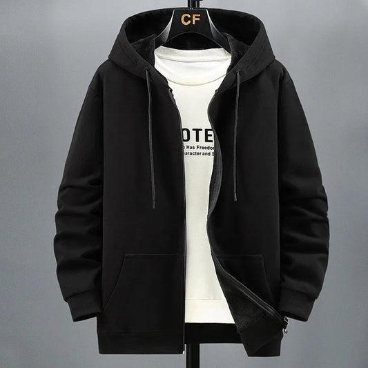 Men's Hoodie Fleece Solid Color Big Size-Maas