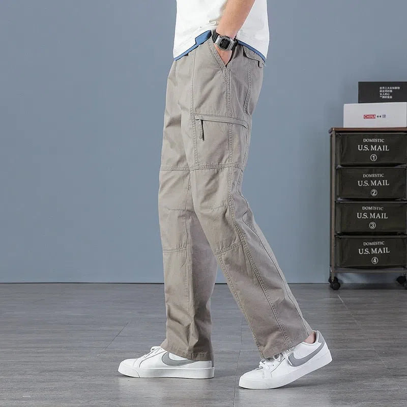 Men's Military Cargo Pants Multi Pockets Trousers-Maas