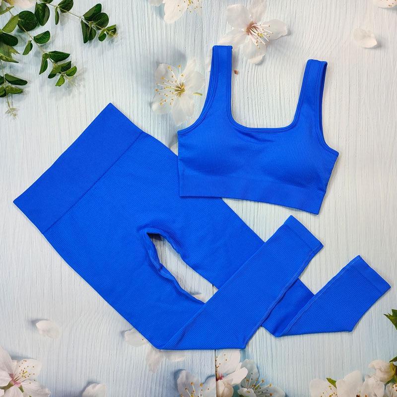Women's Seamless Yoga Set Fitness Suit Gym Sets Workout For Woman Yoga Wear-Maas