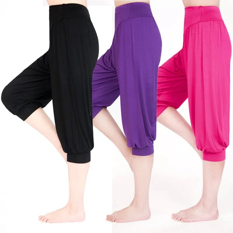 Women's Yoga Harem Pants Plus Size Colorful Dance Trousers-Maas