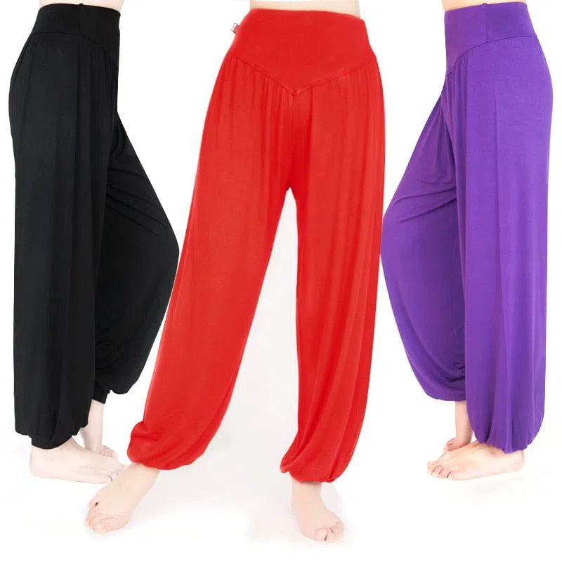 Women's Yoga Harem Pants Plus Size Colorful Dance Trousers-Maas