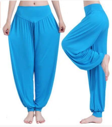 Women's Yoga Harem Pants Plus Size Colorful Dance Trousers-Maas