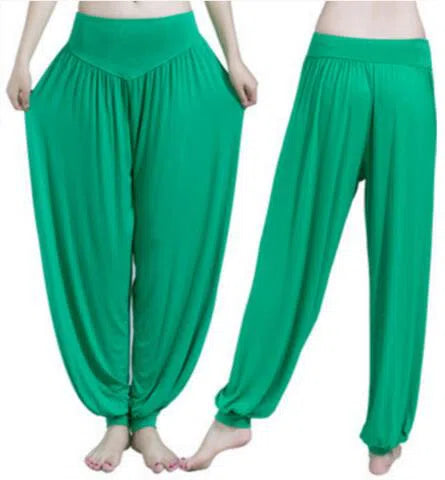 Women's Yoga Harem Pants Plus Size Colorful Dance Trousers-Maas