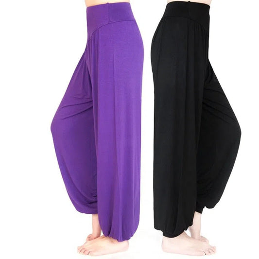 Women's Yoga Harem Pants Plus Size Colorful Dance Trousers-Maas